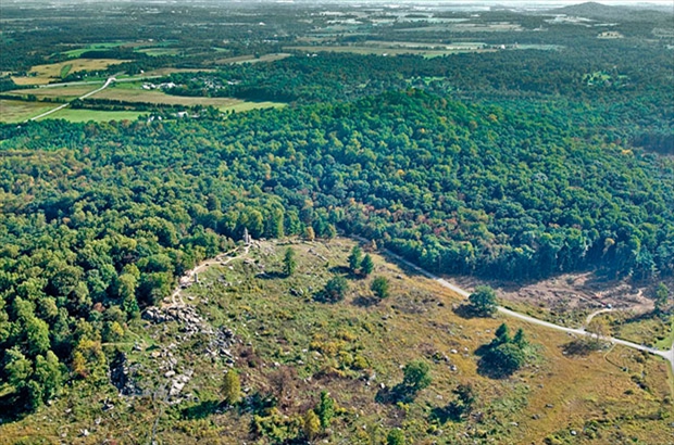 Back Scenic Aerial Photography of Gettysburg, Pennsylvania